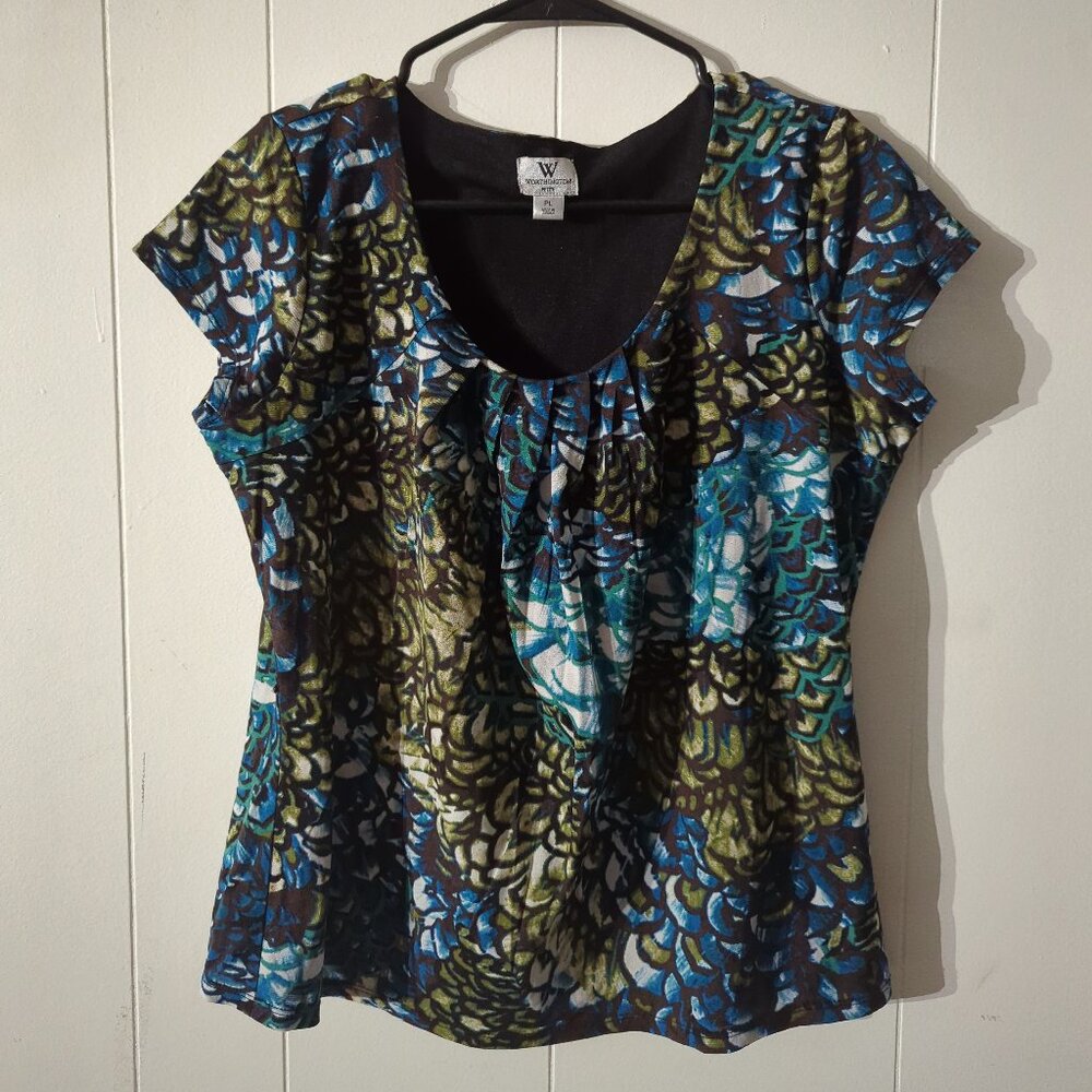 Worthington Multi-colored Pattern Women Shirt - Size PL #IK